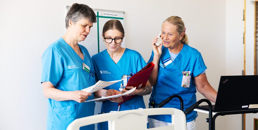 Karin Segersten, Ingrid Hallström och Malin Nordin, sjuksköterskor Barn- och ungdomsmottagning Gävle sjukhus