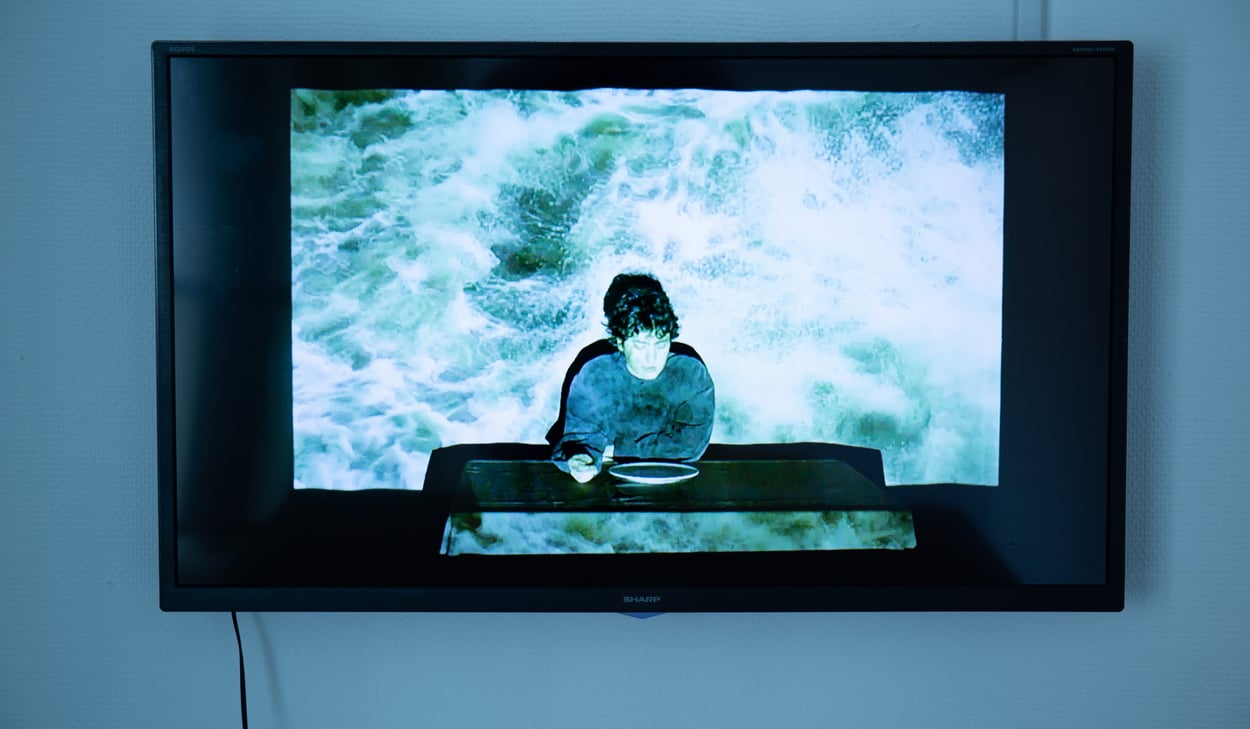 Konstverk Frances Rahmani Godmorgon på arabiska